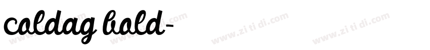 coldag bold字体转换